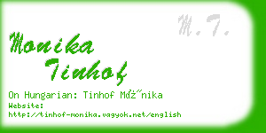 monika tinhof business card